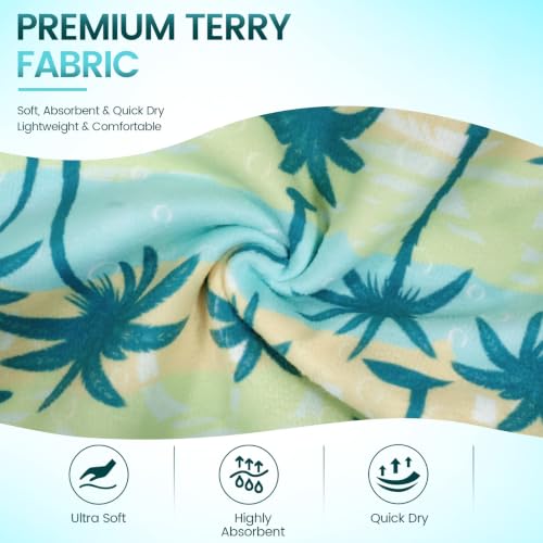 Hooded Beach Towel Poncho for Adults - Quick Dry, Oversized with Pocket