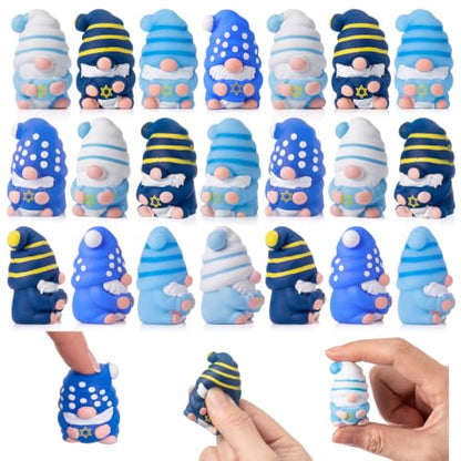 Hanukkah Gnome Stress Relief Balls Set - 20 Pack Blue & White Star of David
