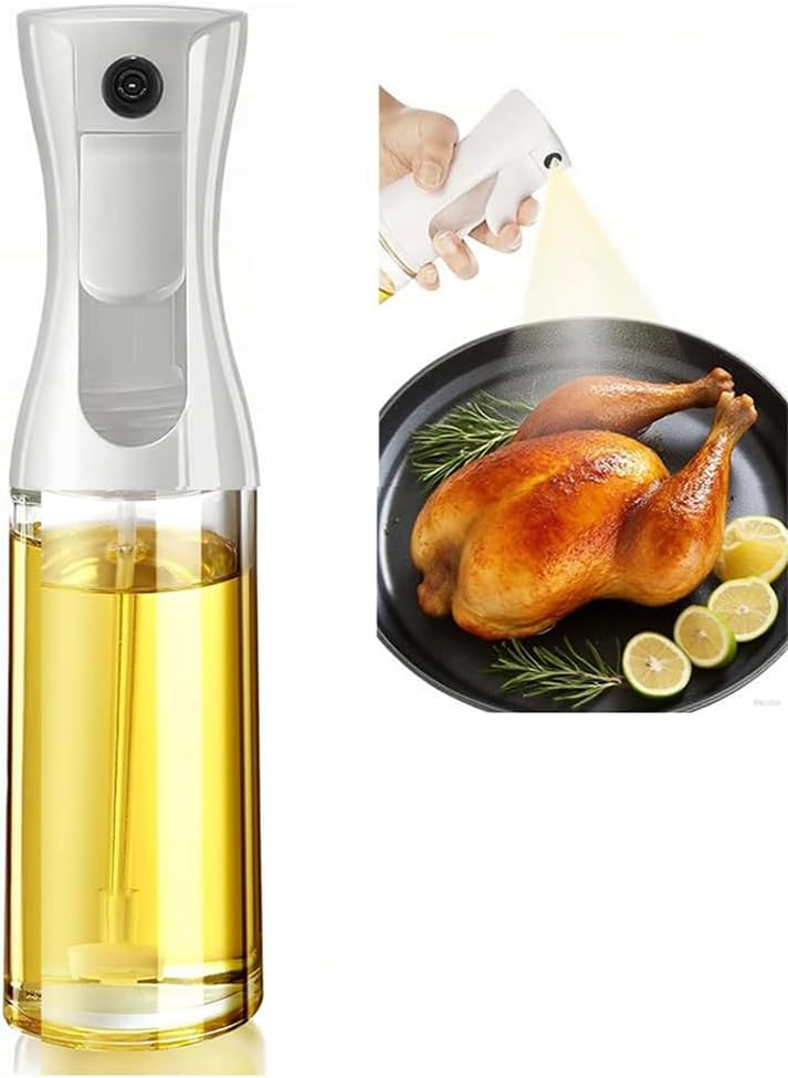 Skiennix Olive Oil Sprayer - 220ml Glass Dispenser with Continuous Spray & Portion Control for Cooking