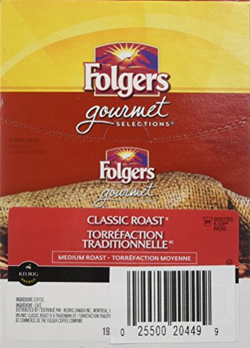 Folgers Gourmet Selections Single Cup for Keurig Brewers, Classic Roast, 24 Count