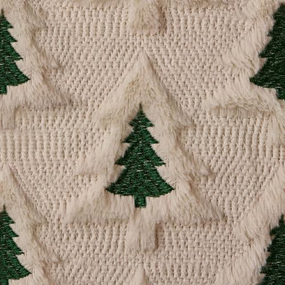 Christmas Pillow Covers 18x18 Set of 2 Beige Faux Fur Holiday Decor