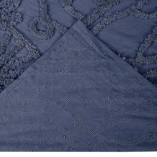 Glam 3 Piece 100% Cotton Tufted Medallion Chenille Bedspread - King Size