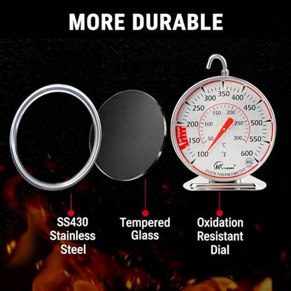 Oven Thermometer Dual-Scale with Safe Zone - 2.75 Inch NSF Certified