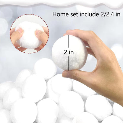 Skiennix 50 PCS Fake Snowballs Set - Realistic Indoor Christmas Snowball Fight Toys | Multicolor