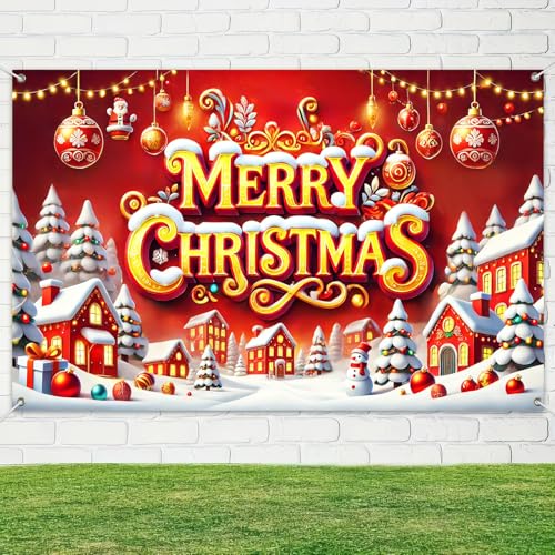 Christmas Tree Backdrop 71x43 Inches Holiday Party Decor