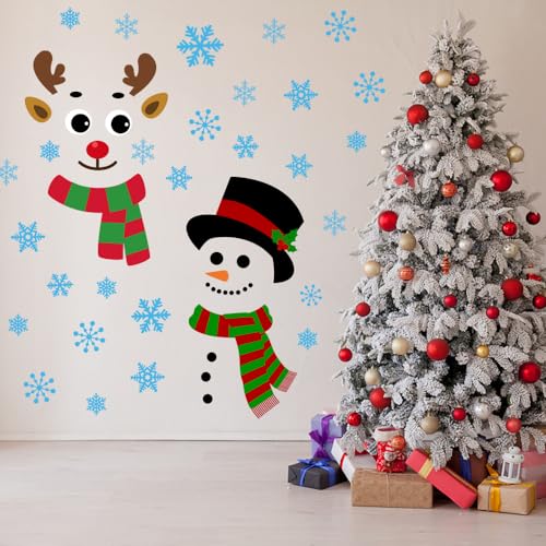 IMISHM Christmas Snowman Wall & Door Sticker - Holiday Decor, 6 Pcs Variation of THIS listing