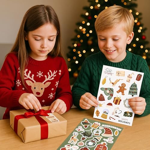 Christmas Stickers for Kids - Large Set of 400 Holiday Decorations - Variation of THIS listing
