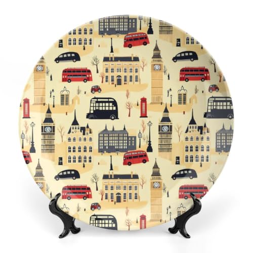 6-Inch UK Ceramic Decorative Plate Souvenir of London England - Bone China Art Dish