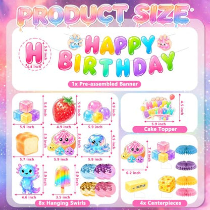 Colorful Paper Birthday Decorations with Dumpling & Dimsum Theme - Party Supplies
