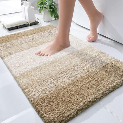 OLANLY Bathroom Rugs Mat 47x32, Extra Soft Absorbent Microfiber Bath Rugs, Rubber Backing, Quick Dry, Machine Washable Bath Mats for Bathroom Floor, Tub and Shower, Home Decor Accessories, Blue