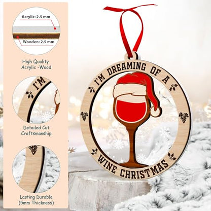Wine Ornament Christmas Decorations - Wine Lovers Gift, 2026 Variation