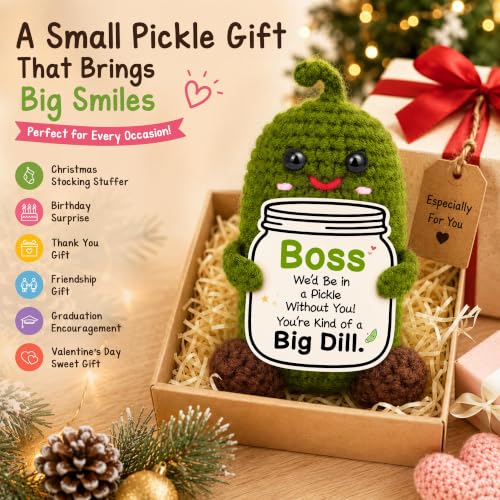 Bosses Day Gifts for Women Men - Funny Appreciation Crochet Pickle - Variation of THIS listing