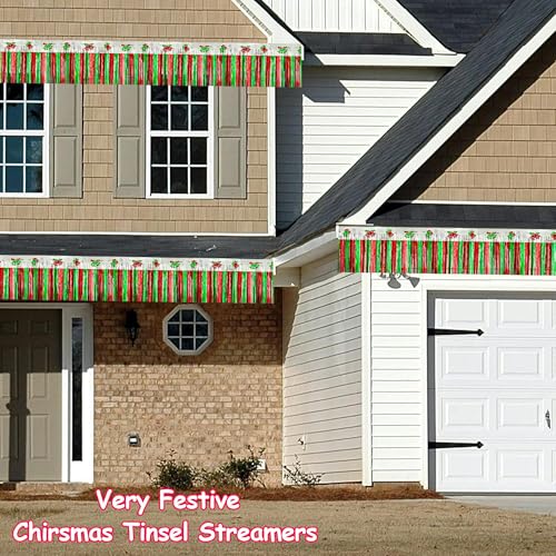 Christmas Parade Floats Decor Bell Foil Fringe Garland & Snowflakes 39Ft - Variation of THIS listing