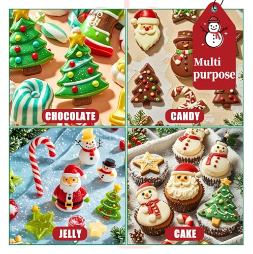 Christmas Candy Cane Mold with Dropper - Holiday Baking Silicone Molds, Red & Green - Variation: Christmas