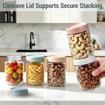 16 oz Glass Meal Prep Containers with Leak-Proof Lids - 6 Pack