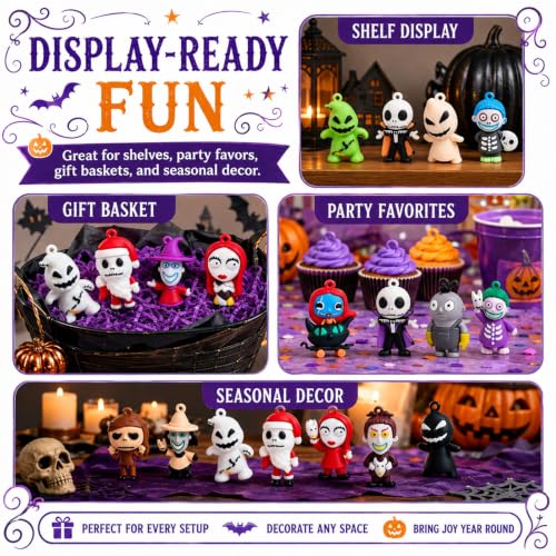 Black Nightmare Be Christmas Figures 24 Pcs Halloween Collectible Set
