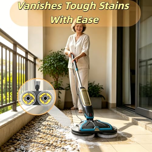 4-Pack Floor Scrub Brushes and Chenille Pads for Bissell Spinwave Mop 20393 2307