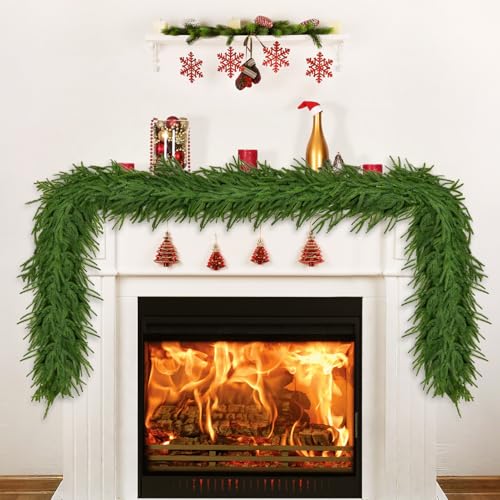 6FT Norfolk Pine Garland Artificial Greenery Christmas Decor - Real Touch