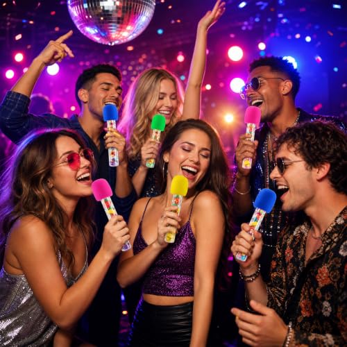 8 Pcs Microphone Candy Tubes Party Favors - Fake Microphone Props