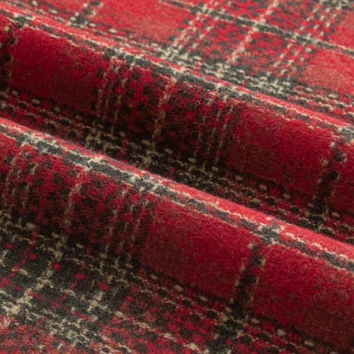 MIULEE Red Tartan Plaid Throw Pillow Covers 20x20 Inch Set of 2 Christmas Home Decor
