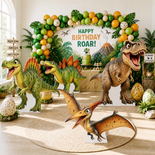 1Ft Dinosaur Cardboard Cutout - T-Rex Standup for Birthday Parties & Events - Mini Size