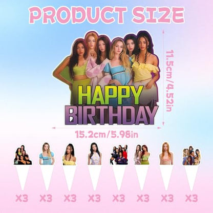 Cake Topper 25PCS Birthday Decorations for Cupcakes & Desserts
