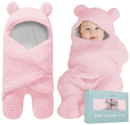 BlueMello Baby Swaddle Blanket - Ultra-Soft Plush Wrap for Infants 0-6 Months | Pink Receiving Blanket | Ideal Newborn Gift