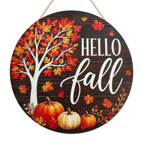 Fall Outdoor Welcome Sign for Front Door Halloween & Thanksgiving Decor