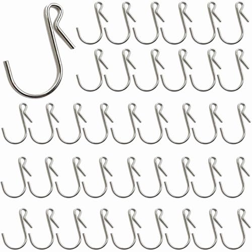 100PCS Metal S Hooks for Christmas Lights & Decorations Weatherproof Heavy Duty
