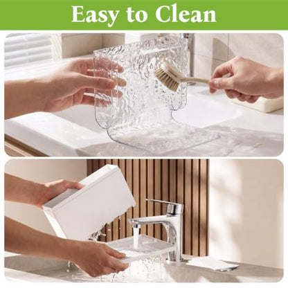 PARKMANI White Toothbrush Holder with Cover and Drainage for Bathroom