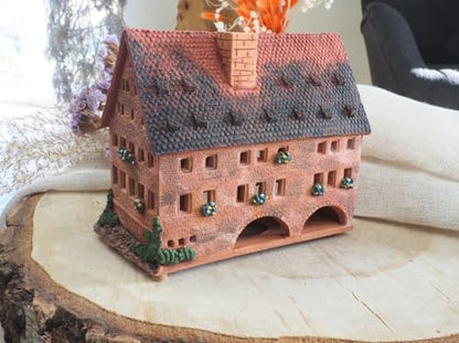 Ceramic Light House Miniature Candle Holder - Handmade Nurnberg Collectible