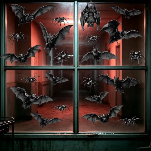 Halloween Bat Window Clings for Glass Doors and Walls - Spooky Decor