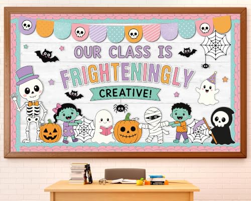 Halloween Classroom Bulletin Board Set Ghost Pumpkin Spider Decor