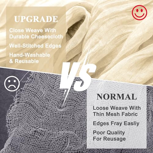 Beige Cheesecloth Table Runner 10ft – Gauze Boho Wedding Party Decor (1 Pack)