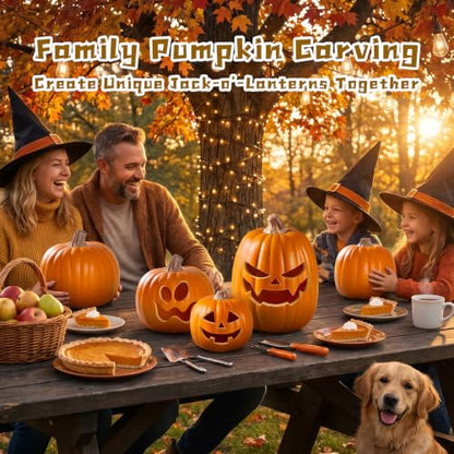 12.8 Inch Faux Carvable Pumpkins - Set of 2 Fall Decor