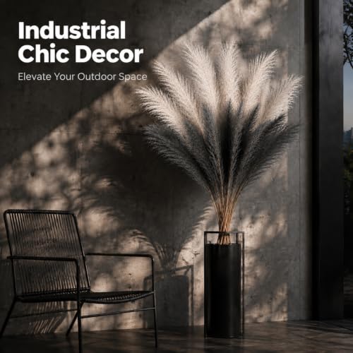 Artificial Pampas Grass Stems 45 Inch Set - Faux Decor for Home & Events