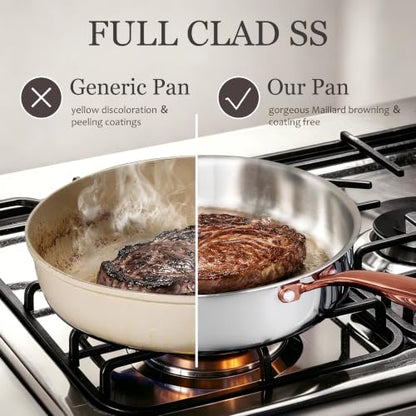 Carote 30-Piece Tri-Ply Stainless Steel Cookware Set - Gold