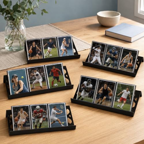 24PCS Modular Acrylic Trading Card Risers for Display, Hollow Design