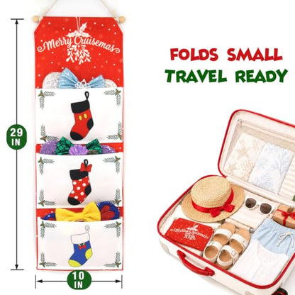 Christmas Fish Extender with 3 Pockets for Cruise Gifts - Holiday Decor