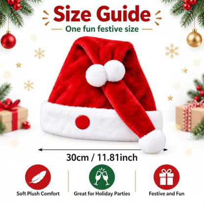Animated Naughty Santa Hat for Adults - Funny Christmas Party Cap - Red
