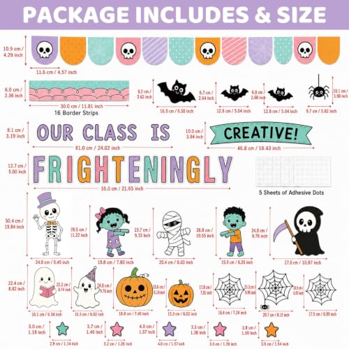Halloween Classroom Bulletin Board Set Ghost Pumpkin Spider Decor