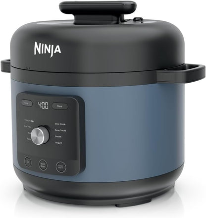 Ninja HyperHeat 9-in-1 Pressure Cooker - 6.5-Qt Multi-Function with SimpliServe Pot | 1200-Watt Power | Blue Macaron