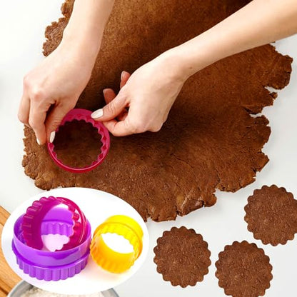 Round Cookie Cutter Set 6 Sizes Plastic Baking Cutters Kitchen Utensils Variation of THIS Listing