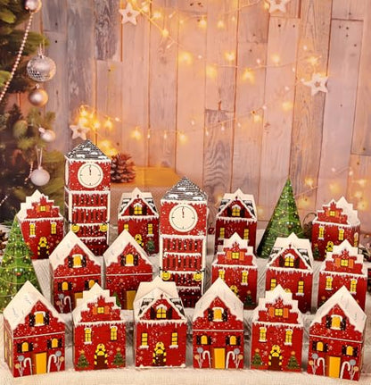 DIY Fillable Advent Calendar Boxes Set for Christmas Countdown Gift Wrapping