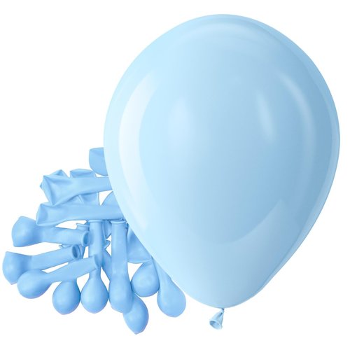 Bezente Pastel Blue Latex Party Balloons - 150 Pack 5 inch Round Helium Light Blue Bridal Blue Balloons for Boys Girls Birthday Bridal Shower Gender Reveal Wedding Anniversary Party Decorations