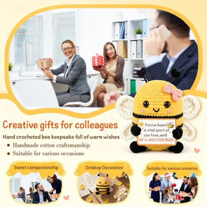 Crochet Bee Amigurumi Coworker Farewell Gift - Knitting
