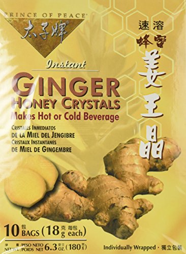 Prince of Peace Instant Tea, Ginger Honey Crystals, 10-Count (Pack of 4)