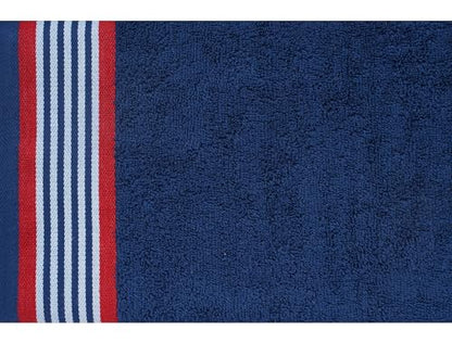 CASA COPENHAGEN 6-Piece Blue and Red Bathroom Towel Gift Set 550GSM