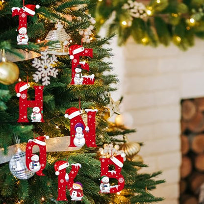 Personalized Christmas Letter Ornaments O - Alphabet Holiday Tree Decor