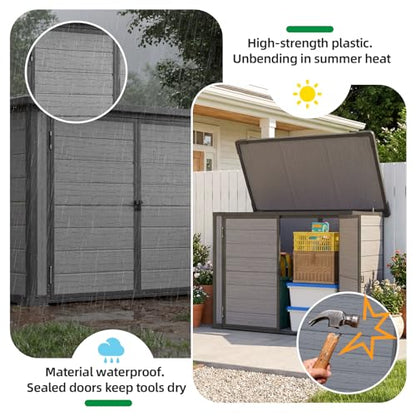 Outdoor Resin Storage Cabinet 23 Cu.Ft Weatherproof Garden Locker